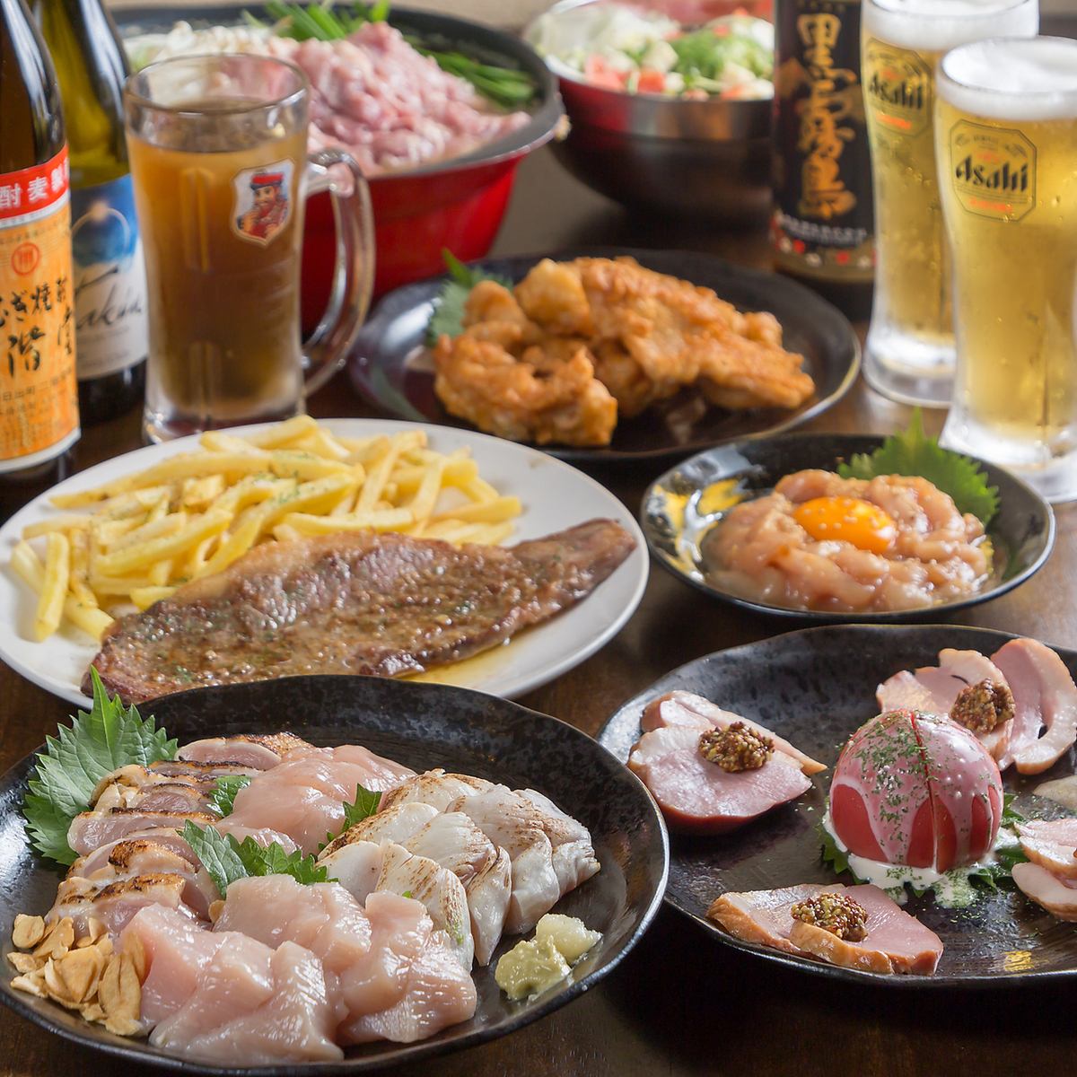 旬の食材を使った料理と多種多様なドリンクで心を満たすコース