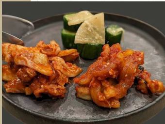 Homemade kimchi platter / Homemade namul platter