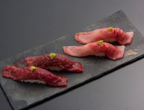 Providing high-quality meat such as [rare beef] and [meat sushi]