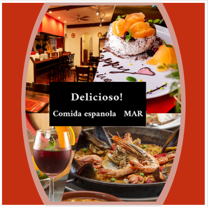 Authentic tapas dishes and Spanish wine ☆ The paella with plenty of seafood soup is a must-see ♪♪