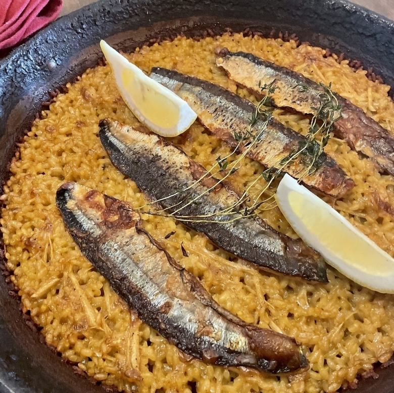 旬の秋刀魚と香る生姜のパエリア (1人前)　■1680円(税抜)■