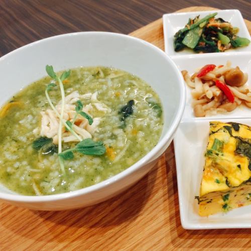≪Sugar less than 50g≫Vegetable porridge lunch set ◆Vegetable omelet with vegetables and appetizers are perfect nutrition balance ◎
