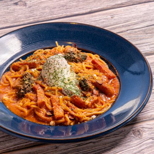 カルボナーラチリトマト　　★サラダバー・ポップオーバー食べ放題付き