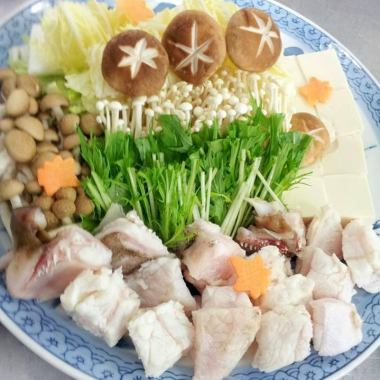 The pinnacle of luxury in Kue maadhi!! Natural Kue hotpot course 22,000 yen