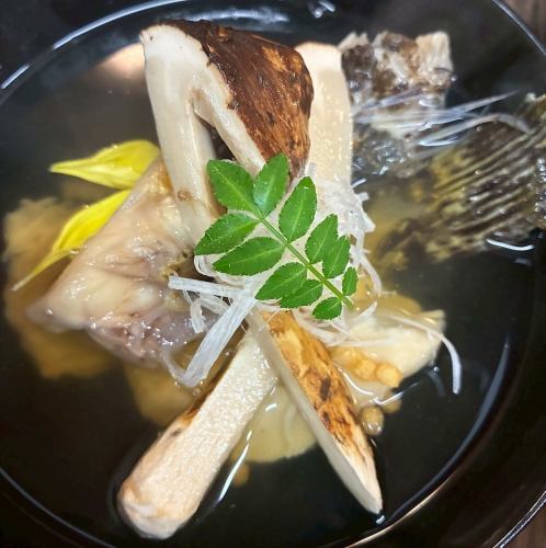 松茸と虎魚の吸い物