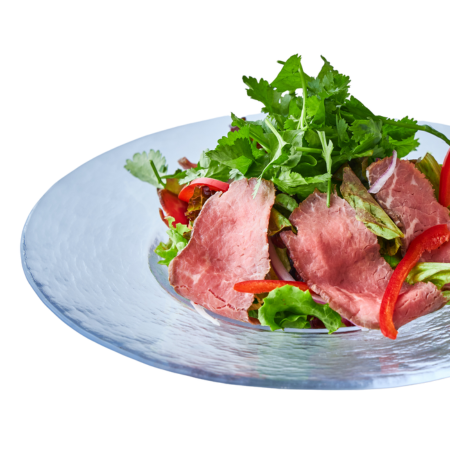 Coriander salad ~Homemade roast beef~