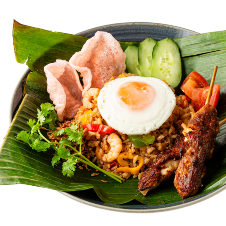 Nasi Goreng Plate ~Indonesian Fried Rice and Satay~