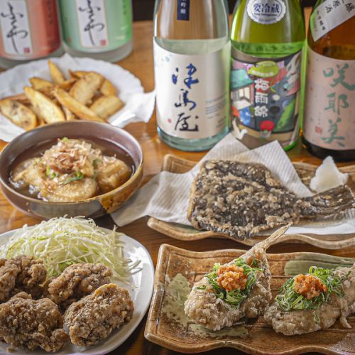 【カラリと揚がった熱々をどうぞ♪】「鶏からあげ」「揚げ出し豆腐」「小いも唐揚げ」 400円(税込)～