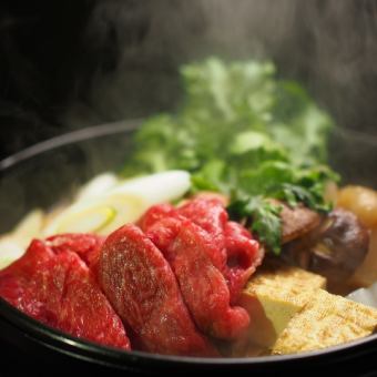 【プレミアム飲み放題付】スペシャルコース　本鮪大トロ、すき焼き鍋など12品7500円（税込）