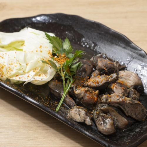 砂ズリの炭火焼き