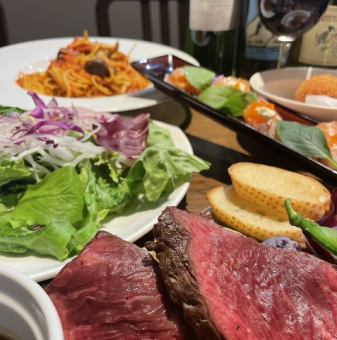 2 hours all-you-can-drink (90 minutes last order 6,000 yen (tax included)) Course appetizers, fresh fish, meat, pasta, etc. [11 dishes in total]