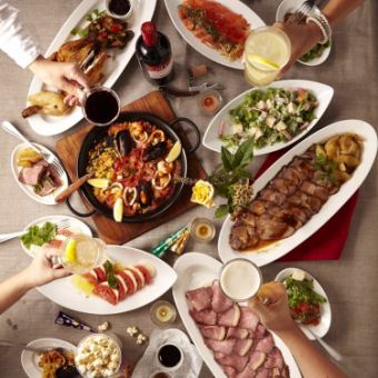 예약은 이쪽으로부터 부디.음료 무제한 접시 연회 코스입니다.※ 사진은 이미지입니다