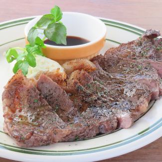 サーロインステーキ 醤油バターソース