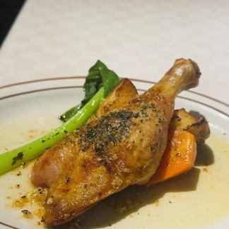 若鶏のローストチキン