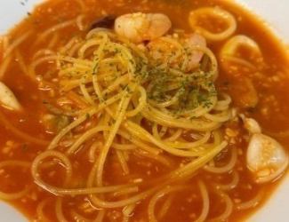 絶望スープパスタ(辛いです)