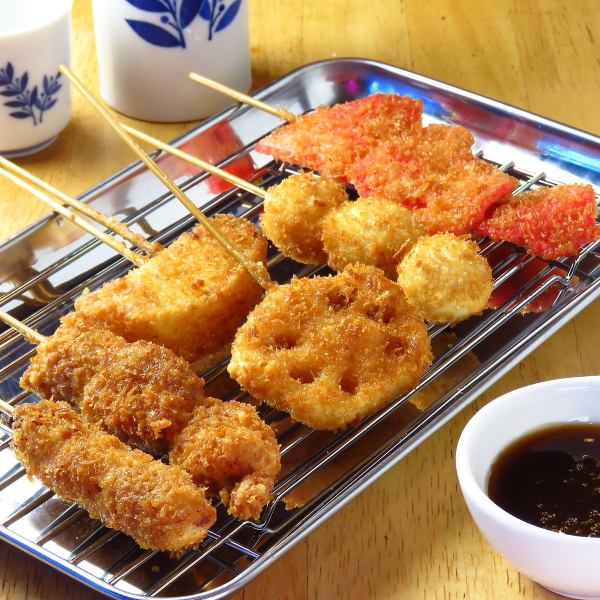 【주문마다 1 개씩 정중하게 튀기고 있습니다!】 소재의 맛을 느낄 수있는 삭삭의 꼬치 커틀릿
