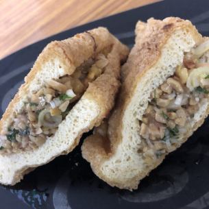 Direct delivery, fried tofu with natto sandwich