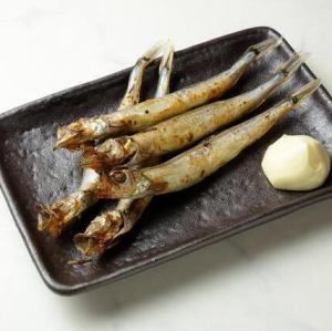 樺太ししゃもの炭火焼