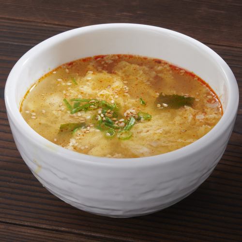 Spicy egg soup