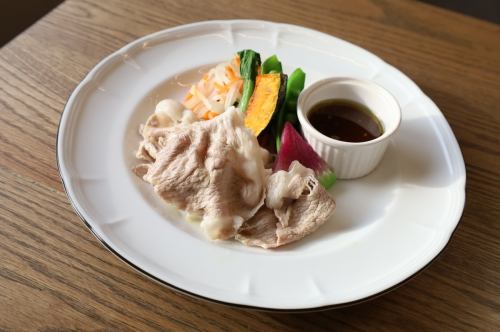 豚しゃぶのもろみ味噌ぽん酢