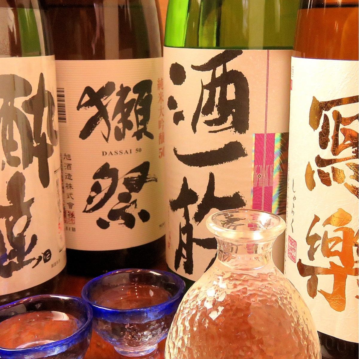 We offer a wide variety of premium sake and local sake.