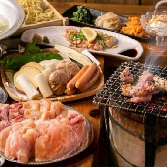 3 minutes walk from Moriguchishi Station ☆ Enjoy morning pulled local chicken on a charcoal grill ♪ Various courses with 3 hours all-you-can-drink are also available ◎