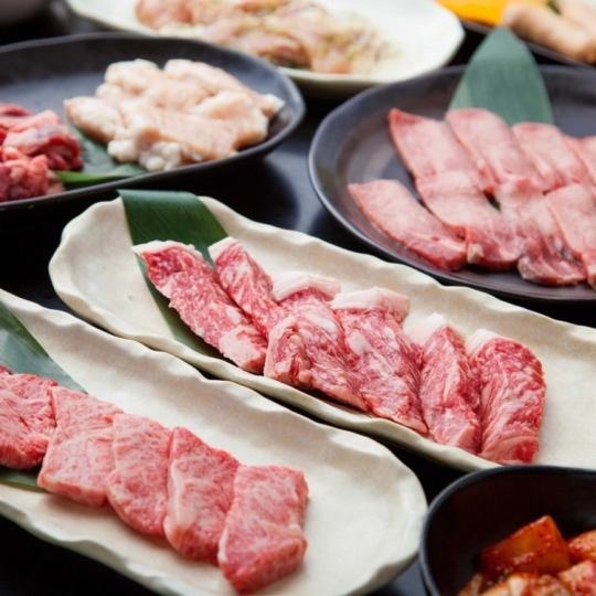 品嚐國產小排骨和鹹蔥雞腿肉共14道菜，我自己的套餐◆4,400日圓（含稅）