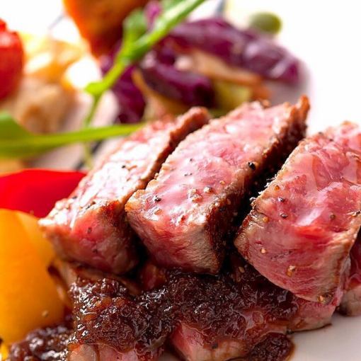 [Summer only] 9-item course of carefully selected domestic sirloin steak for 4,980 yen (tax and service charge not included)