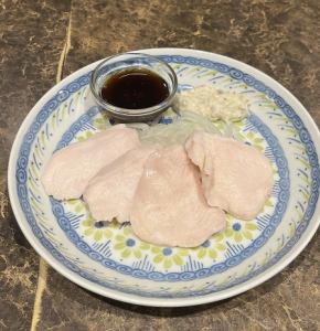 蒸し鶏ハム　会津山椒ポン酢