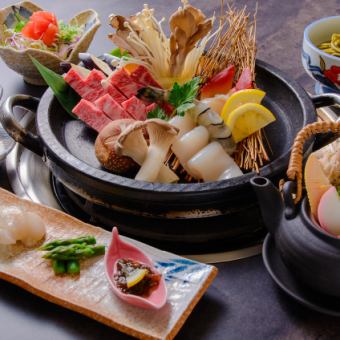 [★Complete reservation★] Gorgeous course - 8 dishes including Hokkaido fins and sashimi platter 6,380 yen (tax included)