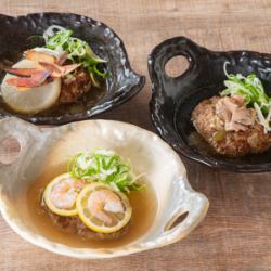 選べる煮込み出汁バーグ　～鰹・鯛・野菜だし～