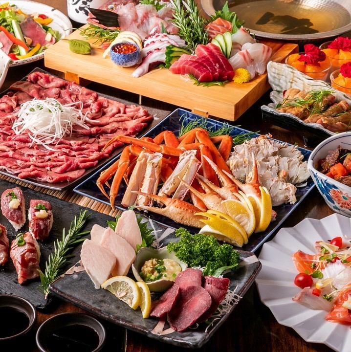 Many banquets where you can enjoy famous sake from all over the country with our proud wagyu beef, black pork, and fresh fish ◎
