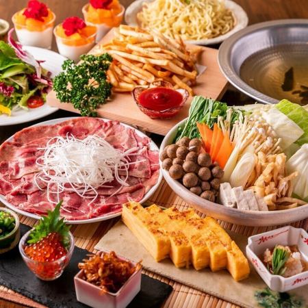 【包括超级干在内的2小时无限畅饮】炖牛筋、烤鸭寿司等8道菜“工匠的日本创意套餐”3,500日元