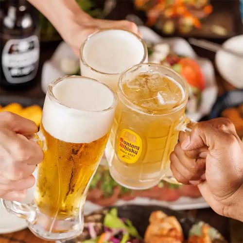 【僅限平日、派對及團體使用,包廂最多可容納40人】3小時無限暢飲方案1500日元