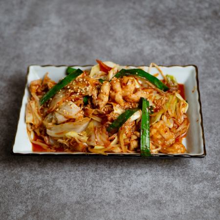 ピリ辛豚キムチ炒め