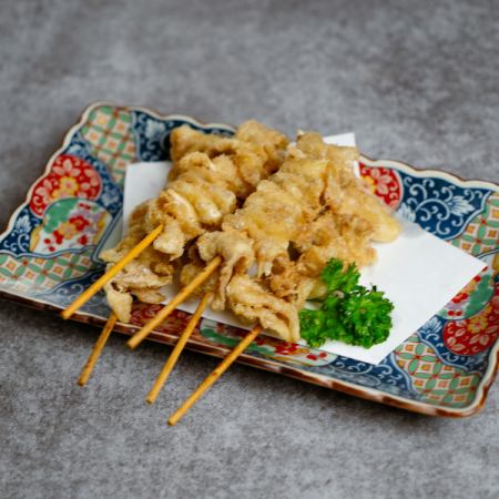 揚げ皮串5本(秘伝塩味) 