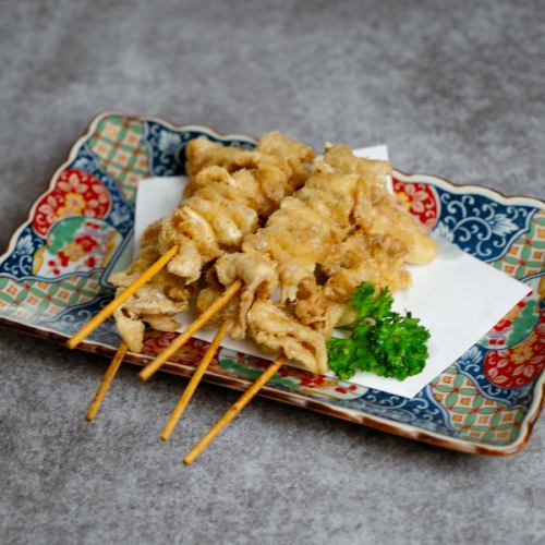 揚げ皮串5本(秘伝塩味) 
