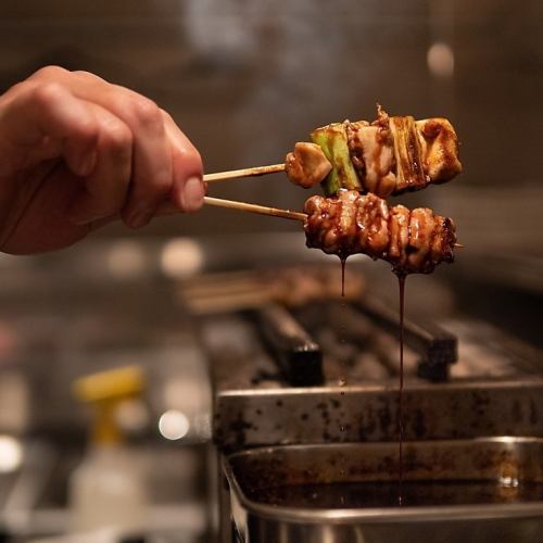 Enjoy exquisite yakitori in a high-quality space