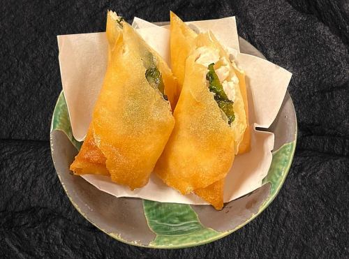 Sasami plum shiso spring rolls