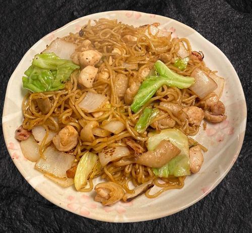 chicken vegetable fried noodles