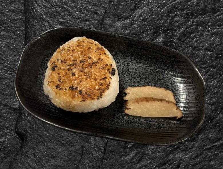 Grilled rice balls