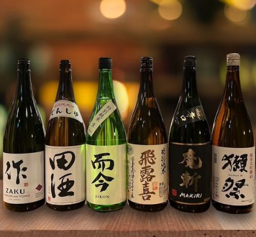 勢いおすすめの日本酒を豊富にそろえています♪ 