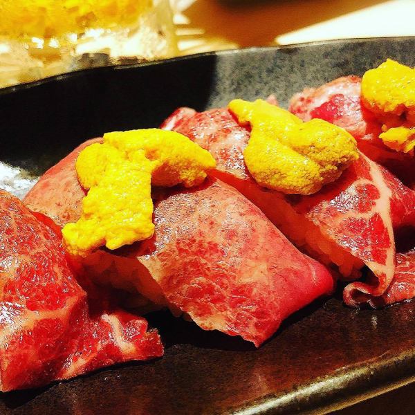 日本黑牛肉海膽烤壽司