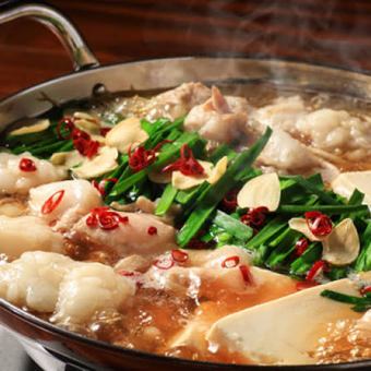 【Lunaぷるぷる博多牛もつ鍋コース】お料理6品、2時間飲み放題付、お1人様4500円