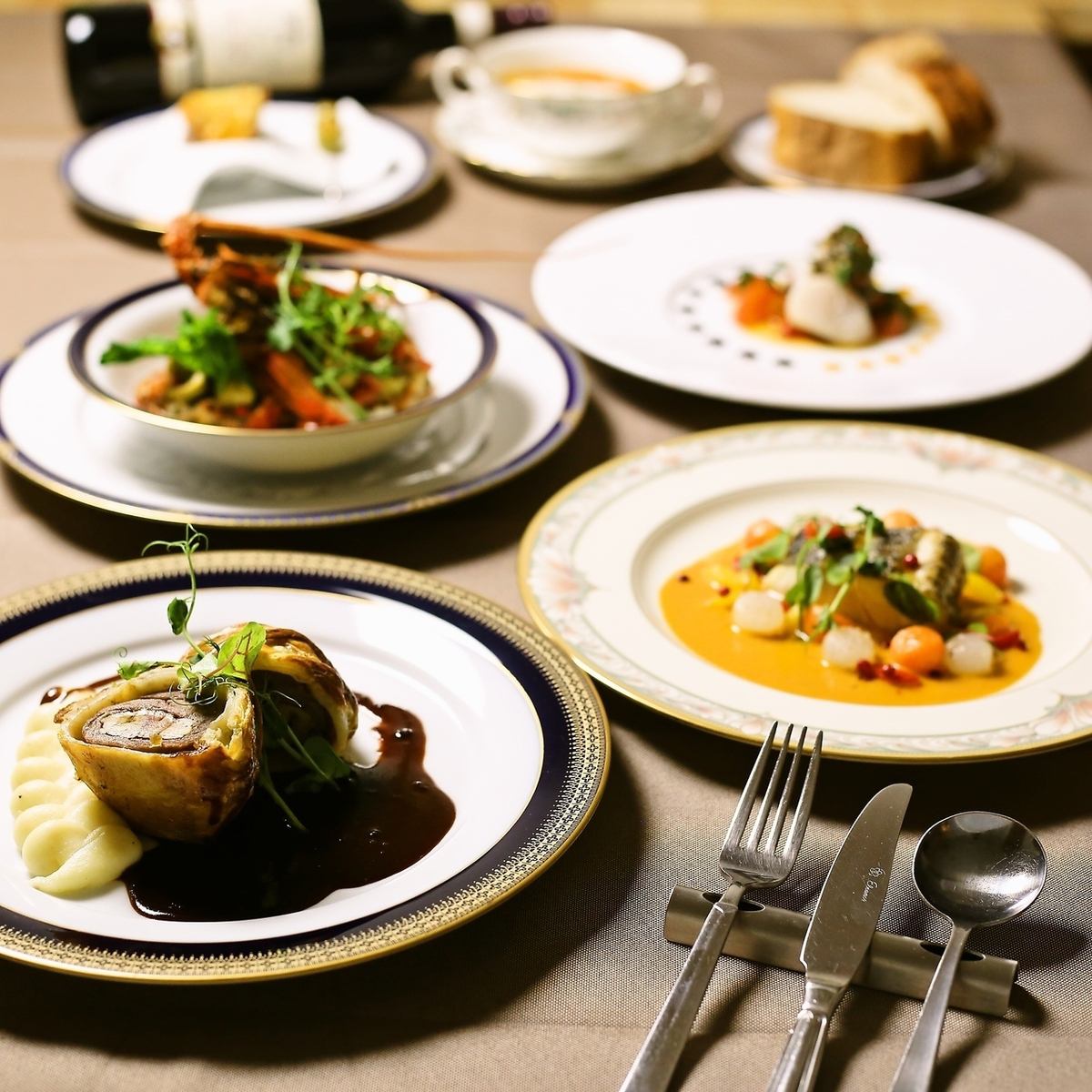肩肘張らずリラックスして楽しめる♪会話も弾む本格フレンチ