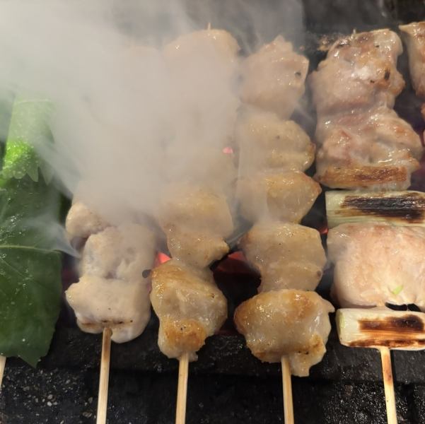 炭火で焼き上げる香ばしさが◎種類豊富な焼き鳥