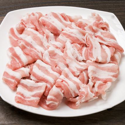 甲州ワイン豚の豚バラスライス／州ワイン豚の豚ローススライス