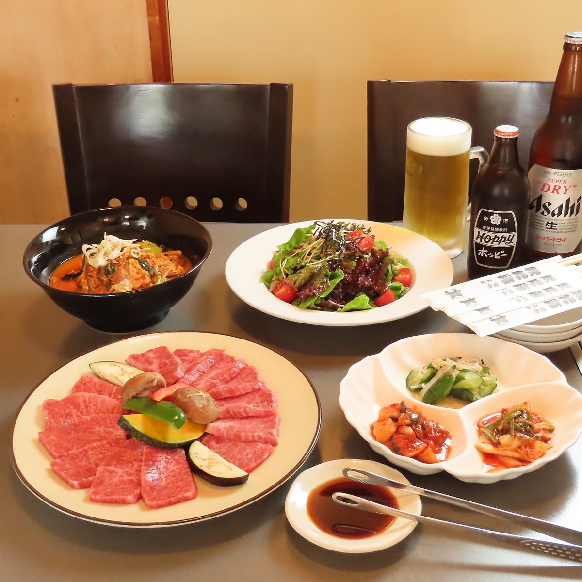 [A long-established yakiniku restaurant] We are particular about "domestic beef" and "domestic vegetables".Banquet possible ◎