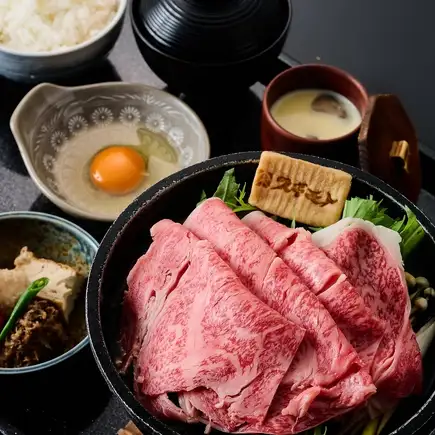 ◆二名様~ご利用可●黒毛和牛ロースすき焼き御膳◇5,000円(税込)