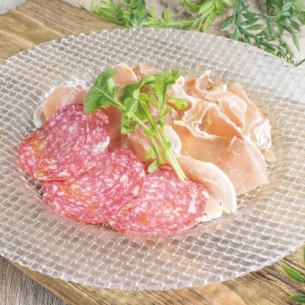 Assorted prosciutto and salami